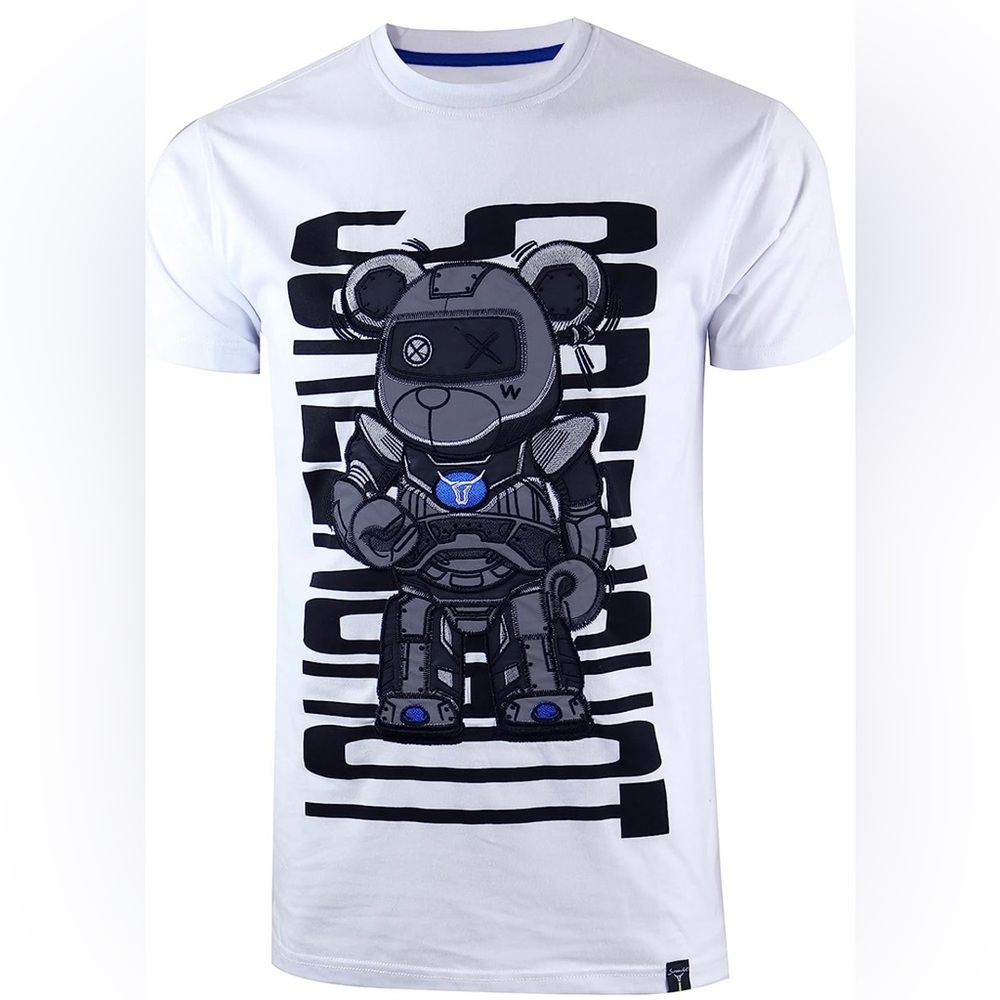 SCREENSHOT Mens Hipster Hip-Hop Premium Technique Tees Bear Stylish 2X